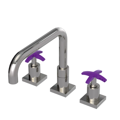 Rubinet Widespread Kitchen Set with Genesis Spout Polished Nickel