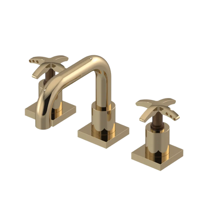 Rubinet Widespread Lav. Set. with Genesis spout (less drain) Gold