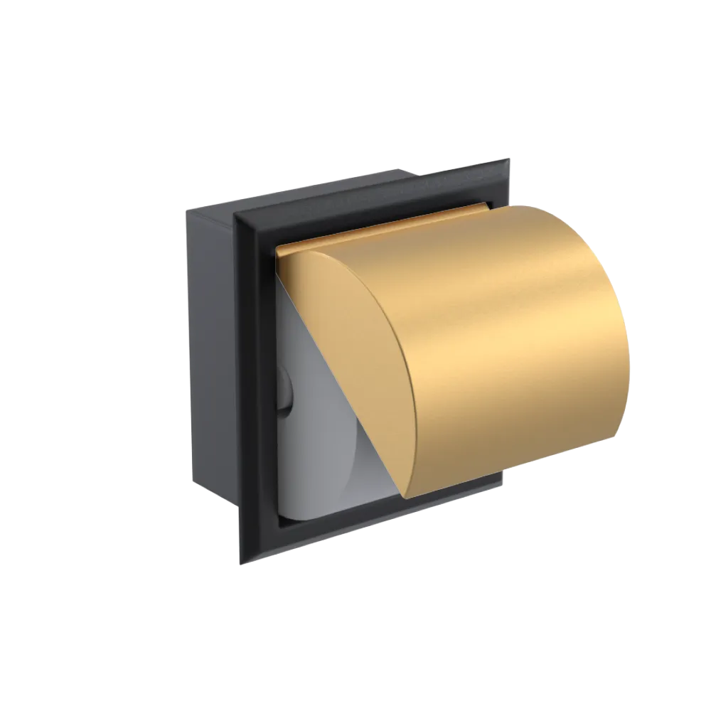 Rubinet RECESSED TOILET PAPER HOLDER Matt Black