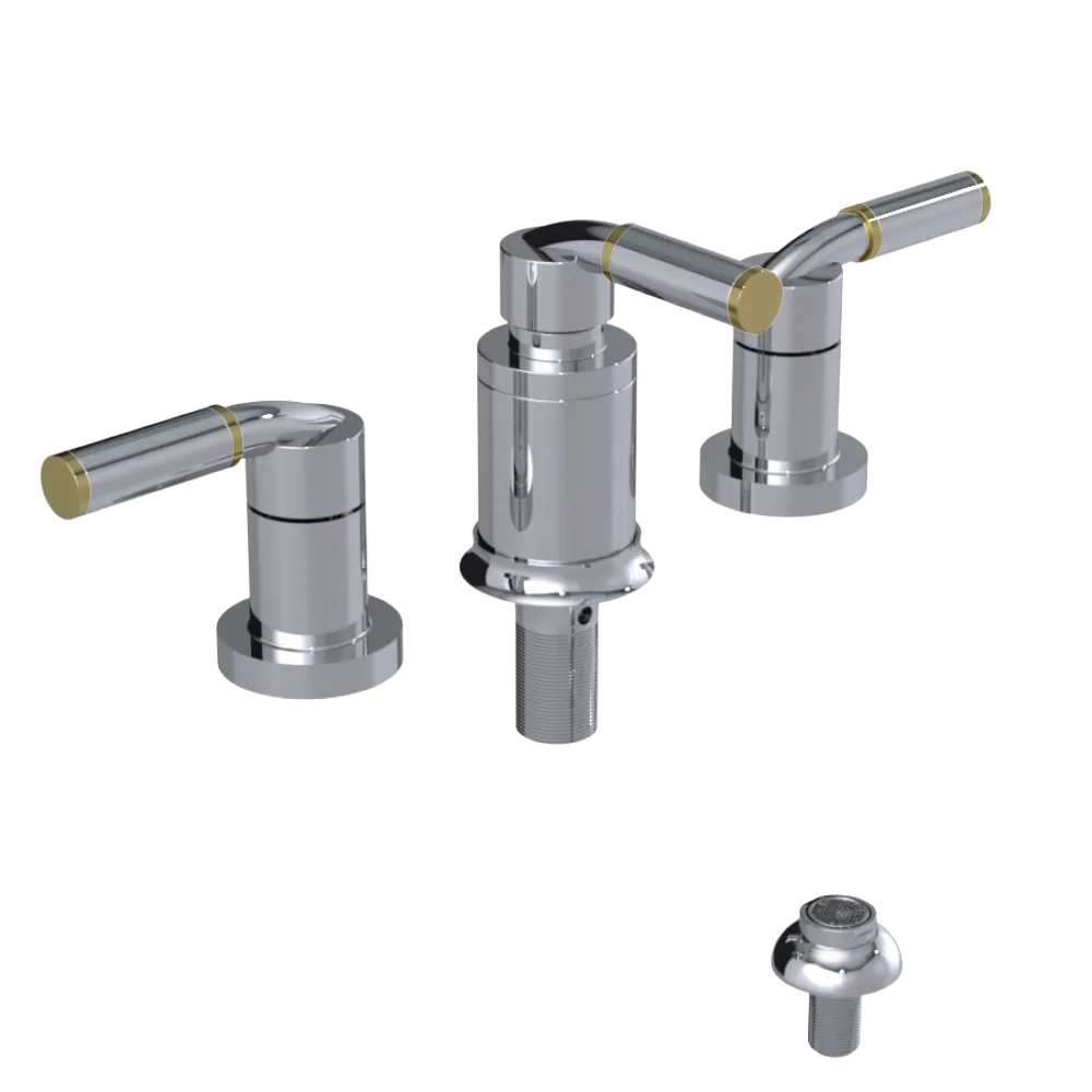 Rubinet Bidet Fitting with Spray, Diverter, and Vacuum Breaker (less drain) Chrome