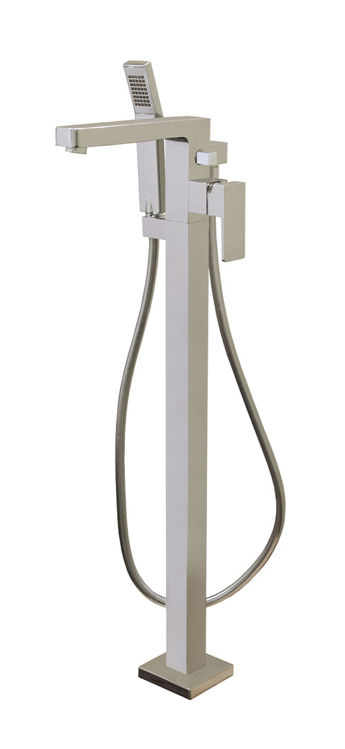 Aquabrass Floormount tub filler with handshower