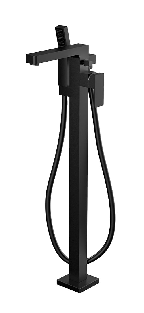 Aquabrass Floormount tub filler with handshower