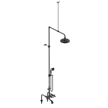 Rubinet Deck Mount Tub & Shower with Hand Held Shower Black