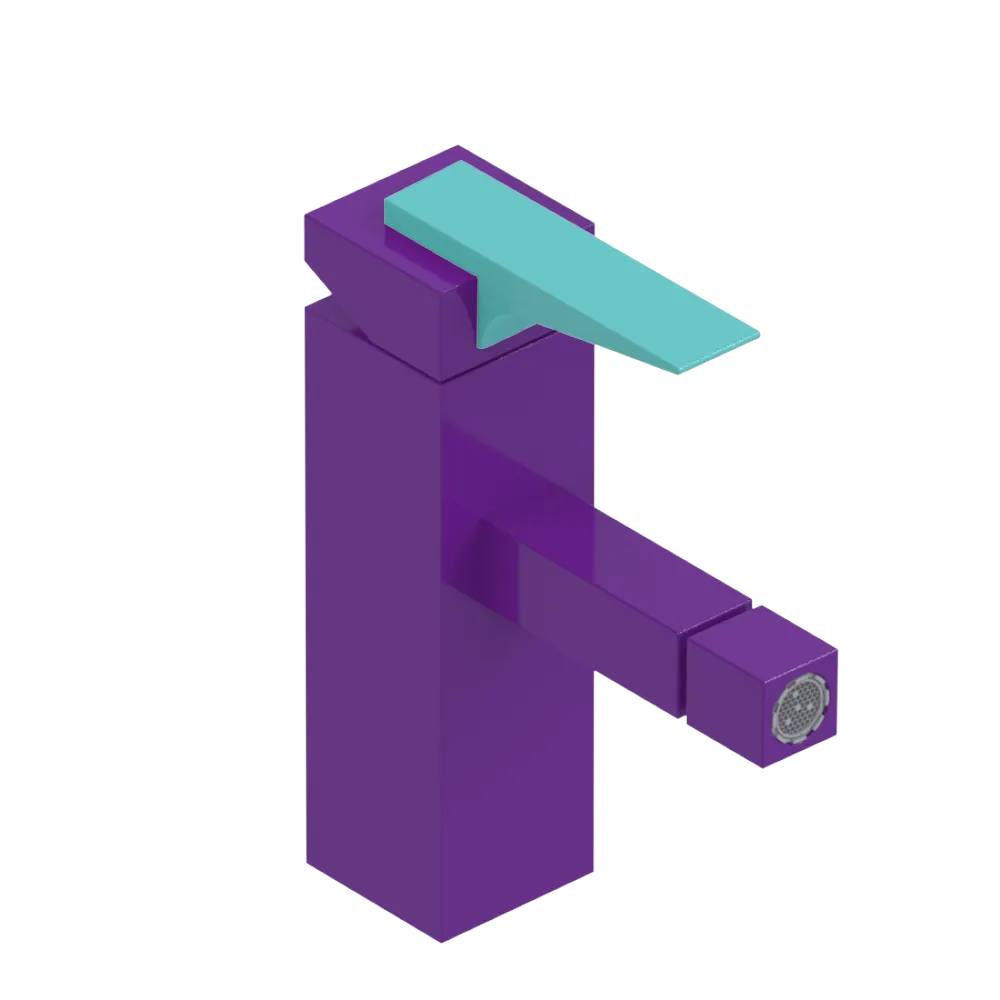 Rubinet Single Control Bidet Fitting (less drain) Purple Haze
