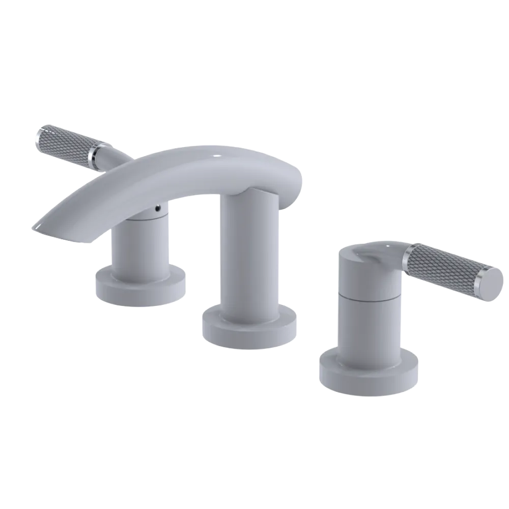 Rubinet Widespread Lav. Set. (less drain) White