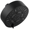 Essential Shower Series 5” Linear Round H2Okinetic Multi-Function Wall Mount Shower Head - 1.75 GPM - Matte Black