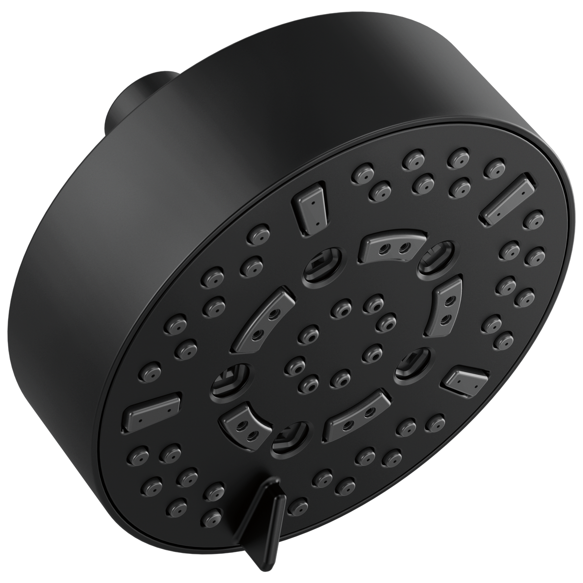 Essential Shower Series 5” Linear Round H2Okinetic Multi-Function Wall Mount Shower Head - 1.75 GPM - Matte Black