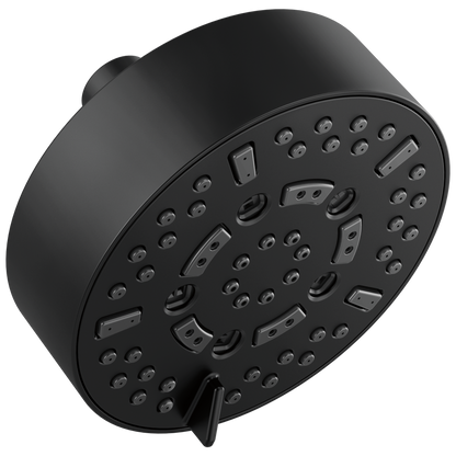 Essential Shower Series 5” Linear Round H2Okinetic Multi-Function Wall Mount Shower Head - 1.75 GPM - Matte Black