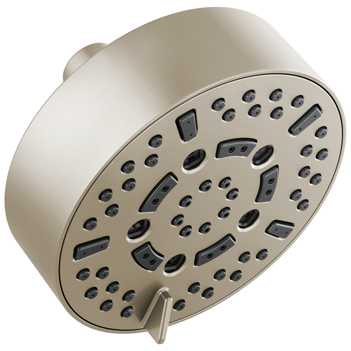 Essential Shower Series 5” Linear Round H2Okinetic Multi-Function Wall Mount Shower Head - 1.75 GPM - Brilliance® Brushed Nickel