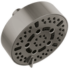 Essential Shower Series 5” Linear Round H2Okinetic Multi-Function Wall Mount Shower Head - 1.75 GPM - Brilliance® Black Onyx