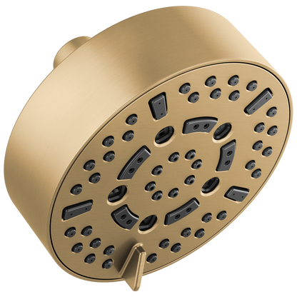 Essential Shower Series 5” Linear Round H2Okinetic Multi-Function Wall Mount Shower Head - 1.75 GPM - Brilliance® Luxe Gold®