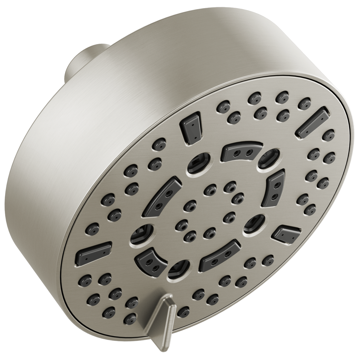 Essential Shower Series 5” Linear Round H2Okinetic Multi-Function Wall Mount Shower Head - 1.75 GPM - Brilliance® Luxe Nickel®