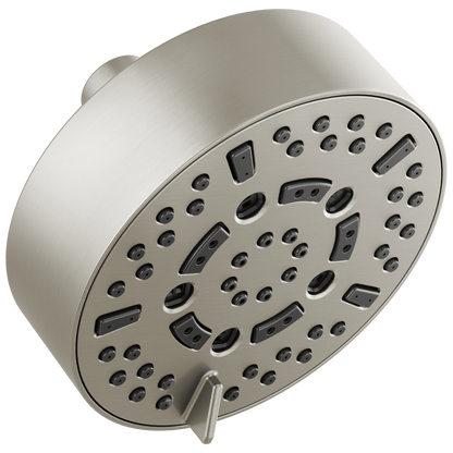 Essential Shower Series 5” Linear Round H2Okinetic Multi-Function Wall Mount Shower Head - 1.75 GPM - Brilliance® Luxe Nickel®