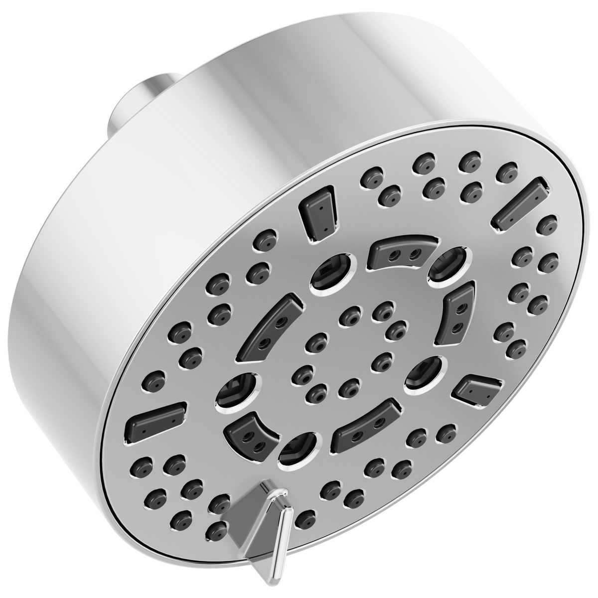 Essential Shower Series 5” Linear Round H2Okinetic Multi-Function Wall Mount Shower Head - 1.75 GPM - Polished Chrome