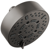 Essential Shower Series 5” Linear Round H2Okinetic Multi-Function Wall Mount Shower Head - 1.75 GPM - Brilliance® Luxe Steel®