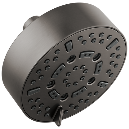 Essential Shower Series 5” Linear Round H2Okinetic Multi-Function Wall Mount Shower Head - 1.75 GPM - Brilliance® Luxe Steel®