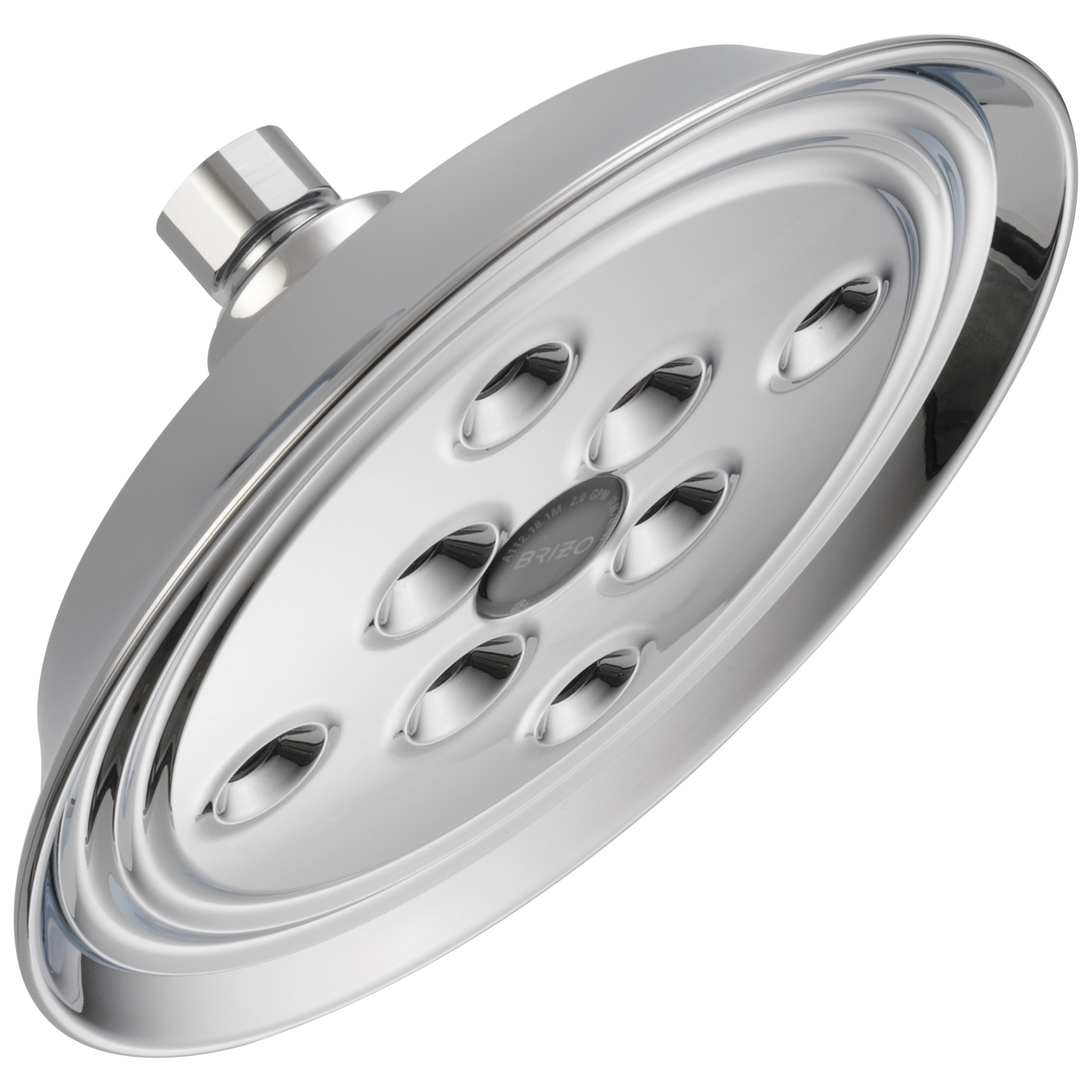 Essential Shower Series 7" Classic Round H2Okinetic Single Function Wall Mount Showerhead - Polished Chrome