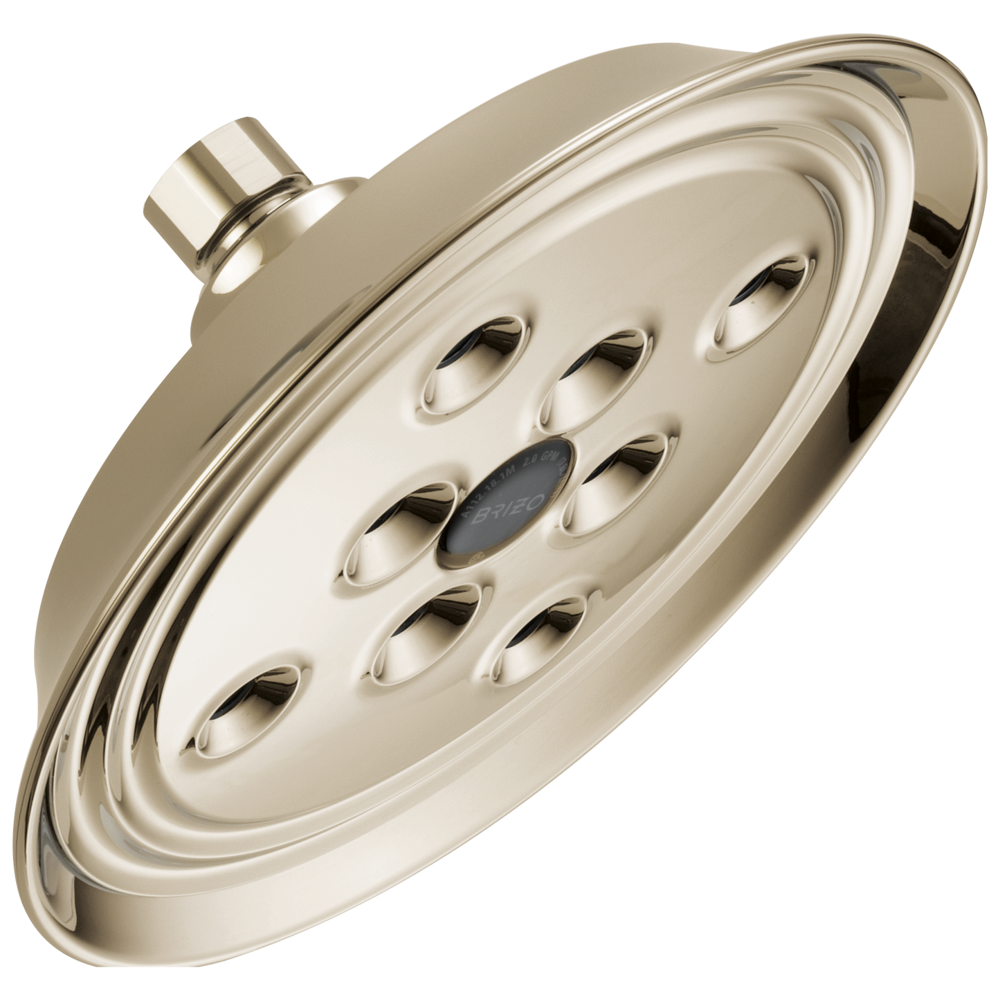 Essential Shower Series 7" Classic Round H2Okinetic Single Function Wall Mount Showerhead - Brilliance® Polished Nickel