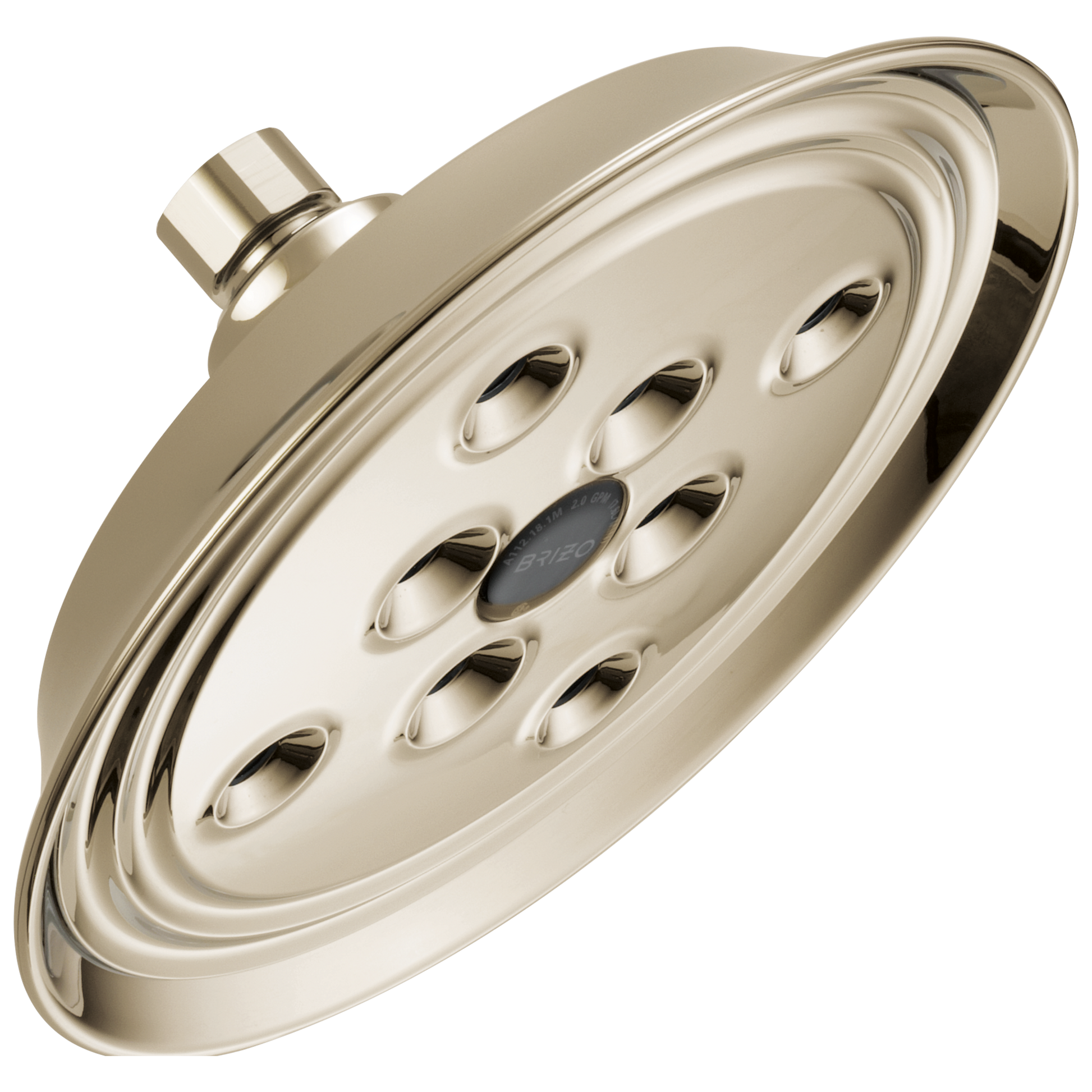 Essential Shower Series 7" Classic Round H2Okinetic Single Function Wall Mount Showerhead - Brilliance® Polished Nickel