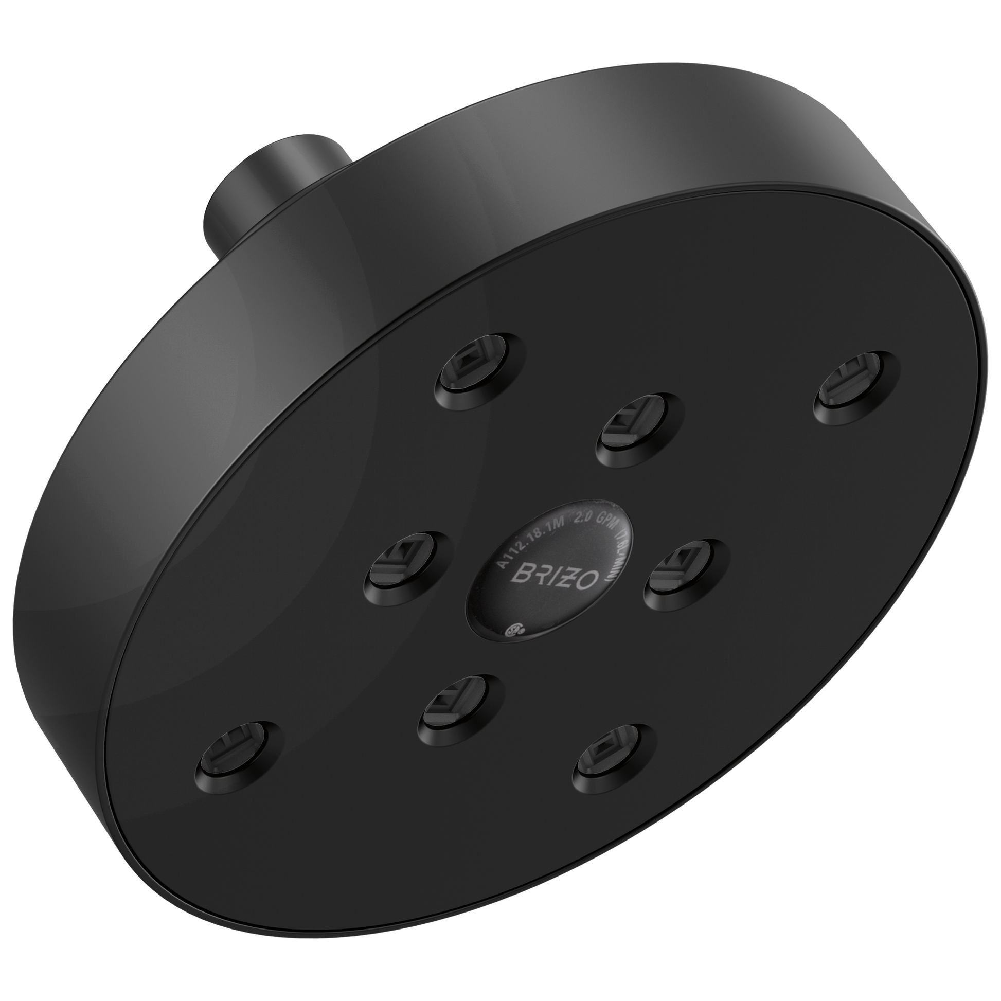 Essential Shower Series 5" Linear Round H2Okinetic Single Function Wall Mount Showerhead - Matte Black