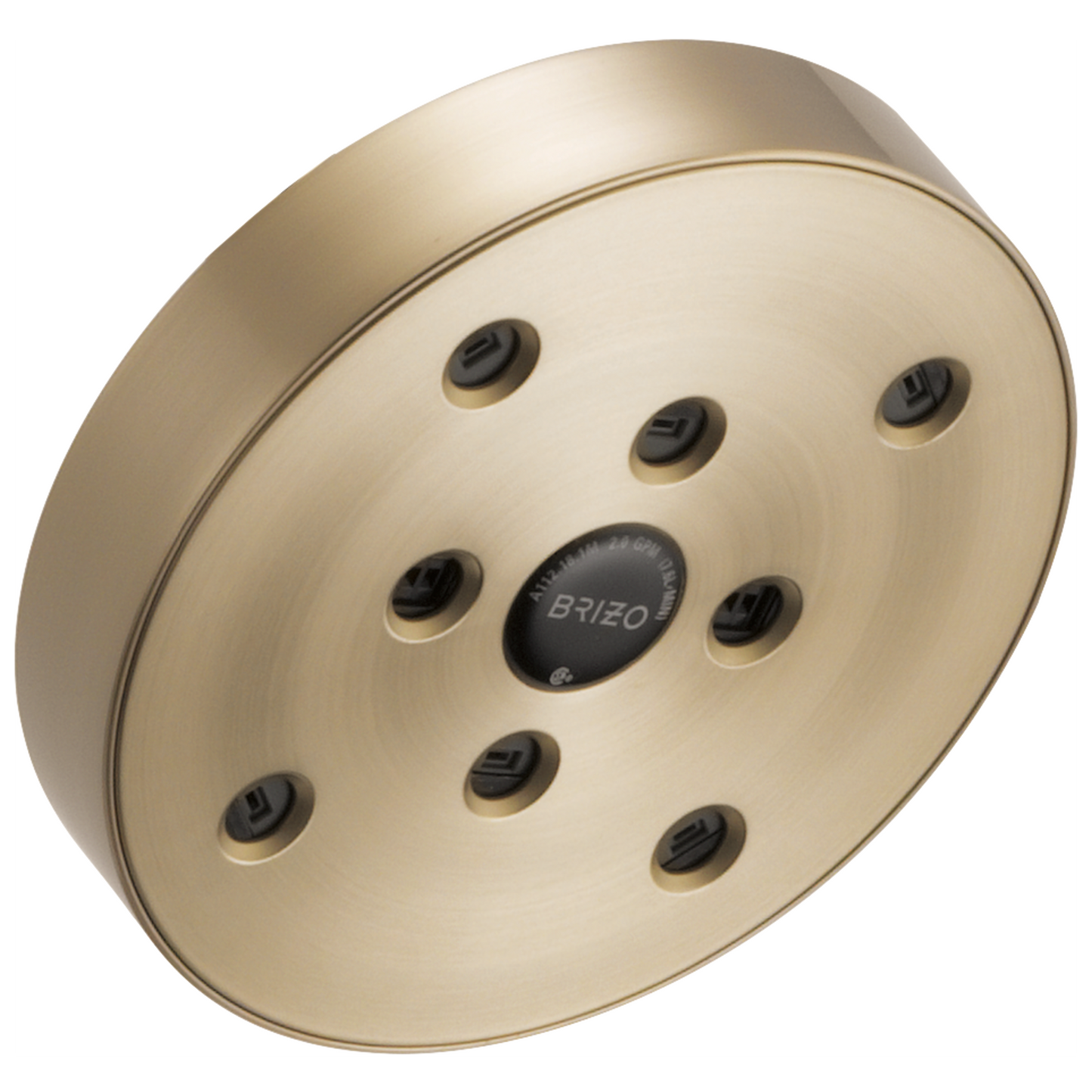 Essential Shower Series 5" Linear Round H2Okinetic Single Function Wall Mount Showerhead - Brilliance® Luxe Gold®