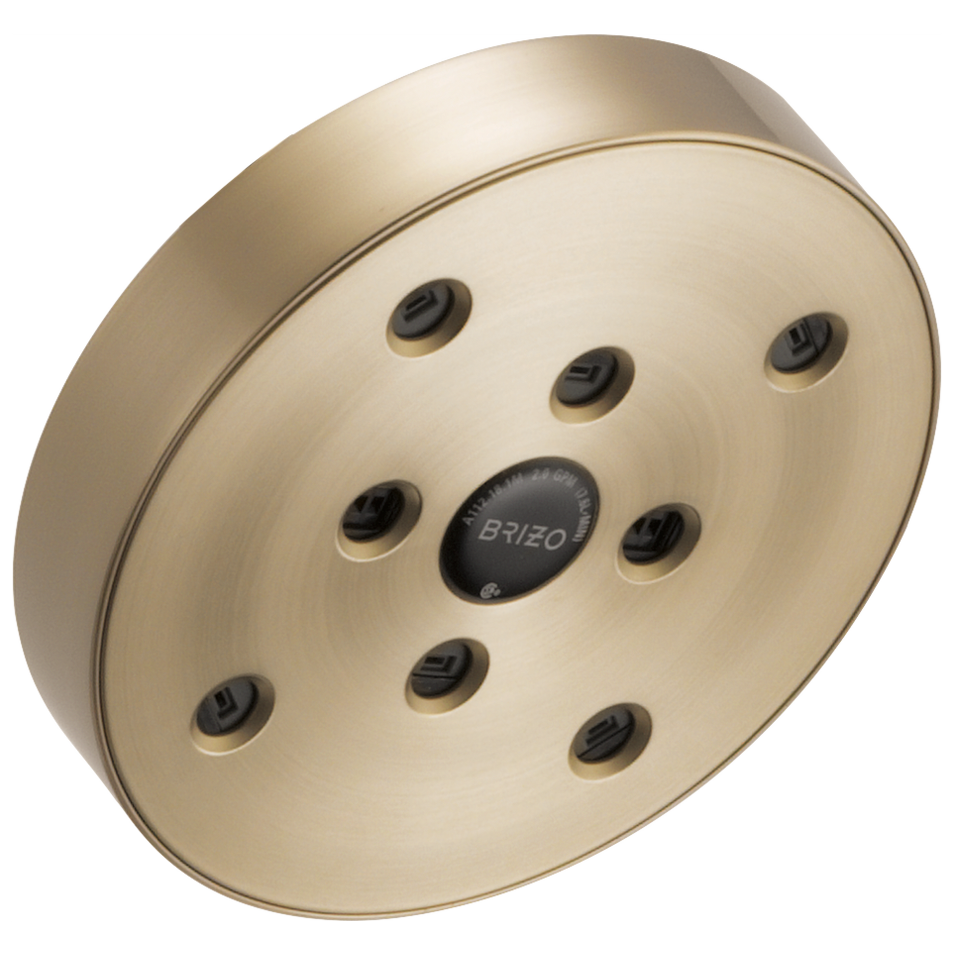 Essential Shower Series 5" Linear Round H2Okinetic Single Function Wall Mount Showerhead - Brilliance® Luxe Gold®