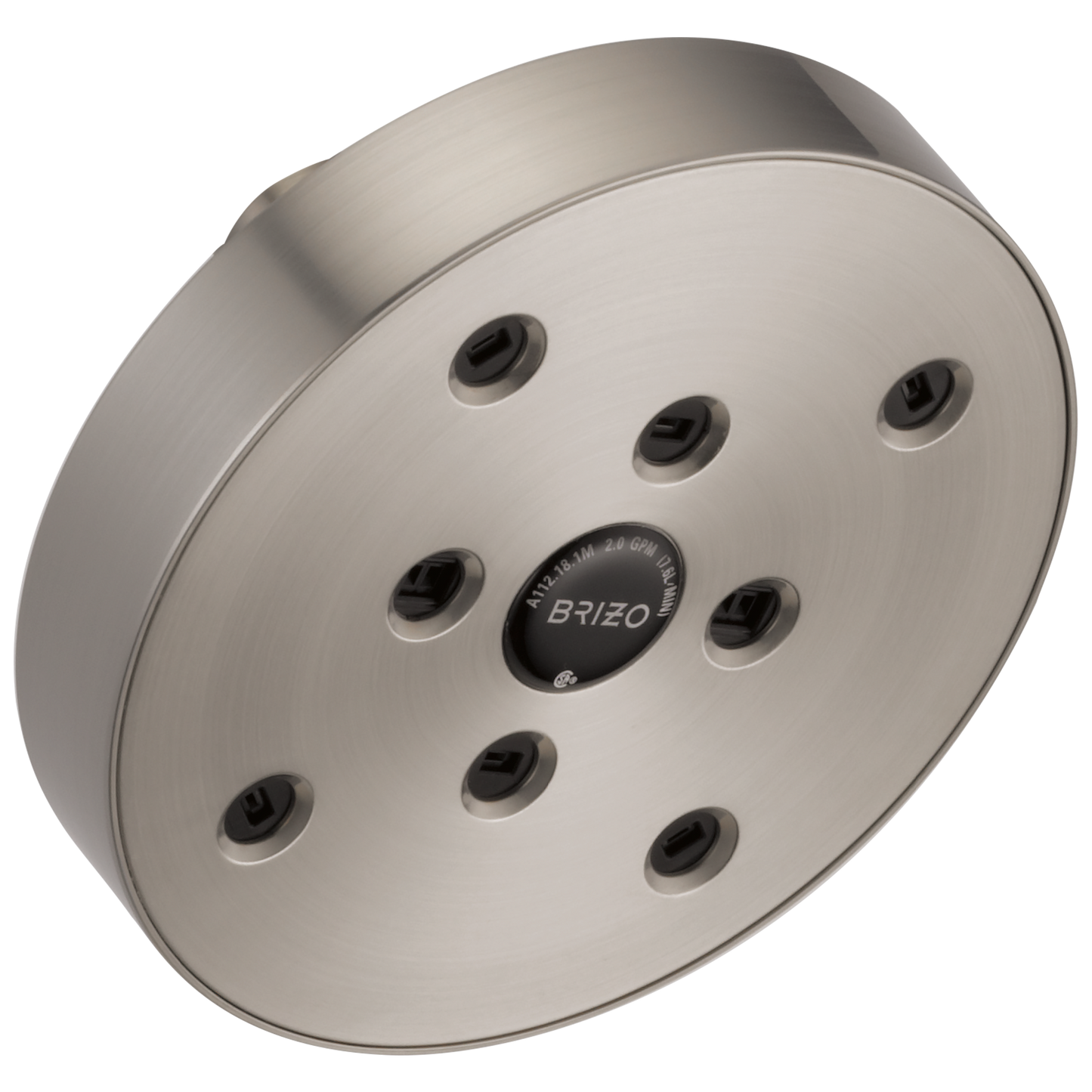 Essential Shower Series 5" Linear Round H2Okinetic Single Function Wall Mount Showerhead - Brilliance® Luxe Nickel®