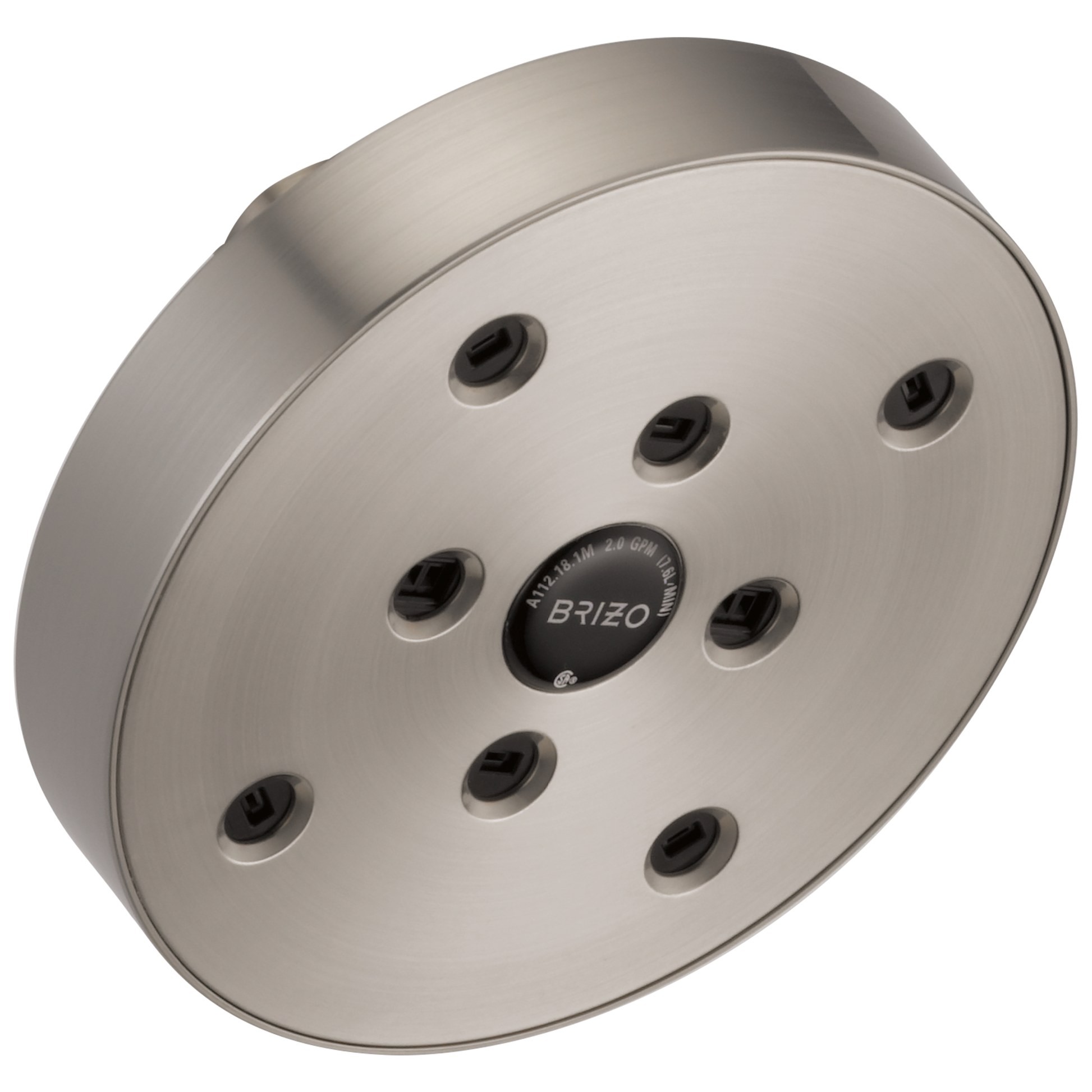 Essential Shower Series 5" Linear Round H2Okinetic Single Function Wall Mount Showerhead - Brilliance® Luxe Nickel®
