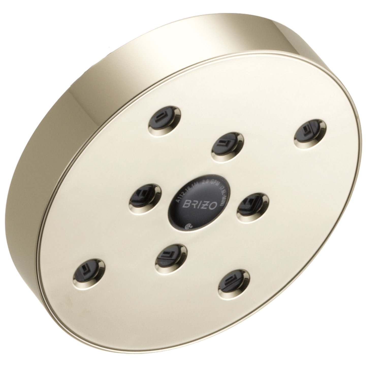 Essential Shower Series 5" Linear Round H2Okinetic Single Function Wall Mount Showerhead - Brilliance® Polished Nickel
