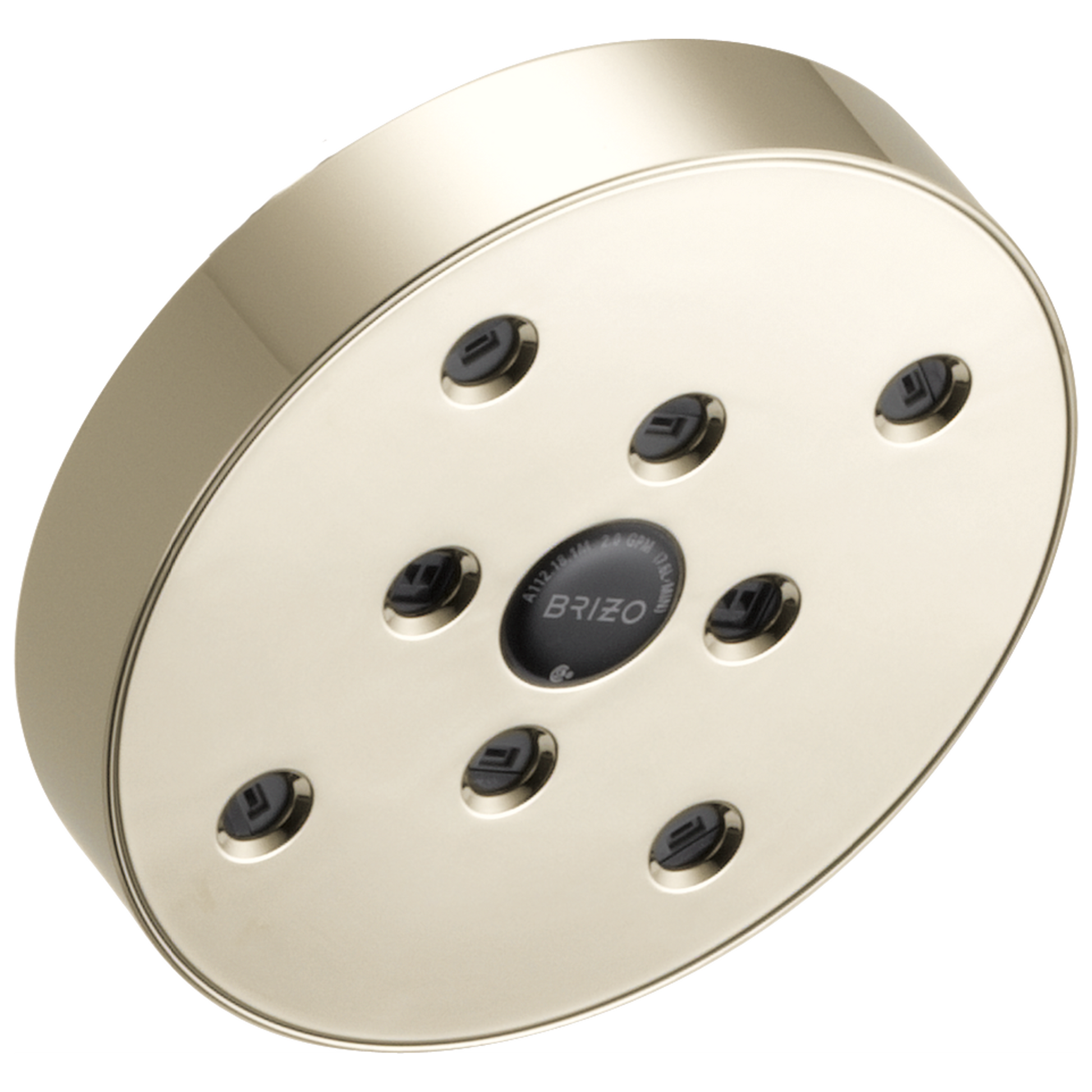 Essential Shower Series 5" Linear Round H2Okinetic Single Function Wall Mount Showerhead - Brilliance® Polished Nickel