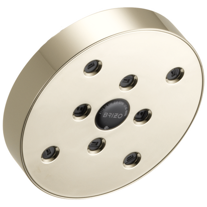 Essential Shower Series 5" Linear Round H2Okinetic Single Function Wall Mount Showerhead - Brilliance® Polished Nickel