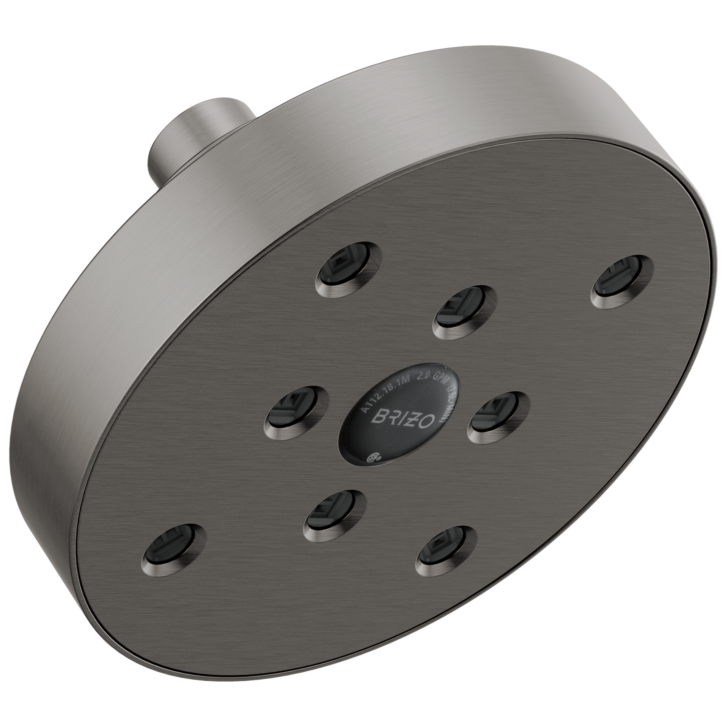 Essential Shower Series 5" Linear Round H2Okinetic Single Function Wall Mount Showerhead - Brilliance® Luxe Steel®