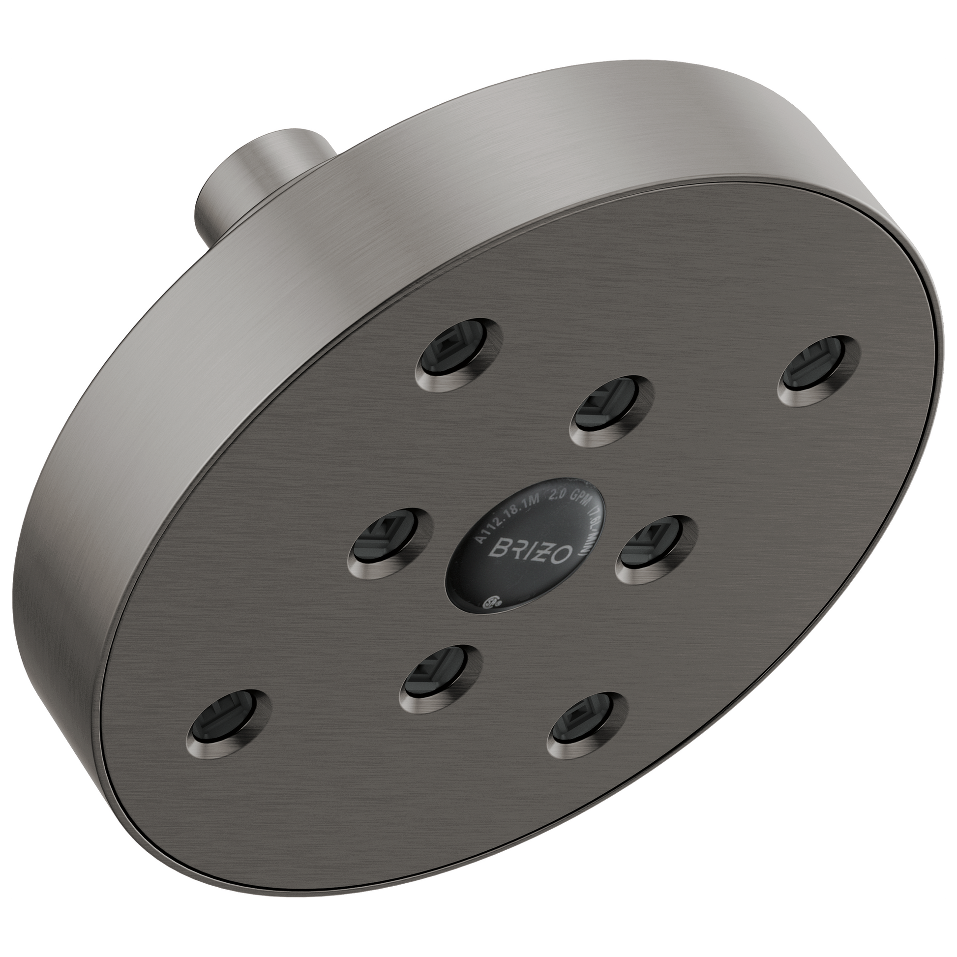 Essential Shower Series 5" Linear Round H2Okinetic Single Function Wall Mount Showerhead - Brilliance® Luxe Steel®