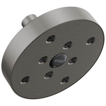 Essential Shower Series 5" Linear Round H2Okinetic Single Function Wall Mount Showerhead - Brilliance® Luxe Steel®