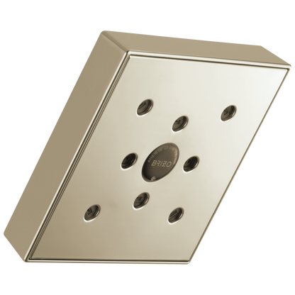 Essential Shower Series 5” Linear Square H2Okinetic Single Function Wall Mount Showerhead - Brilliance® Polished Nickel