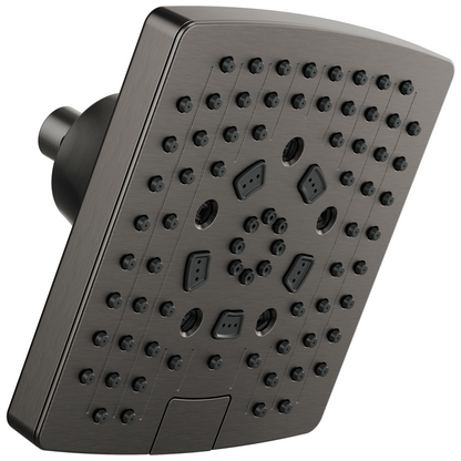Essential Shower Series 7” Linear Square H2Okinetic Multi-Function Wall Mount Showerhead - Brilliance® Luxe Steel®