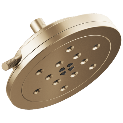 Litze 8” H2Okinetic Round Multi-Function Wall Mount Showerhead - Brilliance® Luxe Gold®
