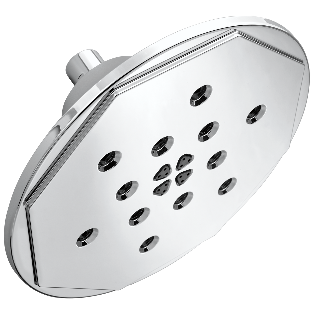 Rook 8” H2Okinetic Round Multi-Function Wall Mount Showerhead - Polished Chrome