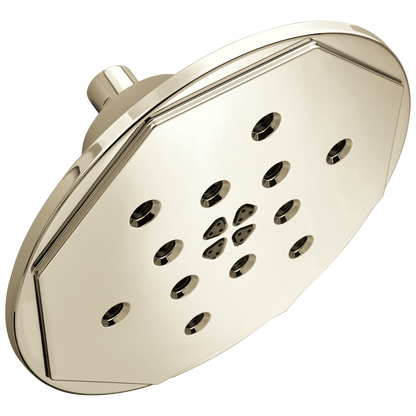 Rook 8” H2Okinetic Round Multi-Function Wall Mount Showerhead - Brilliance® Polished Nickel