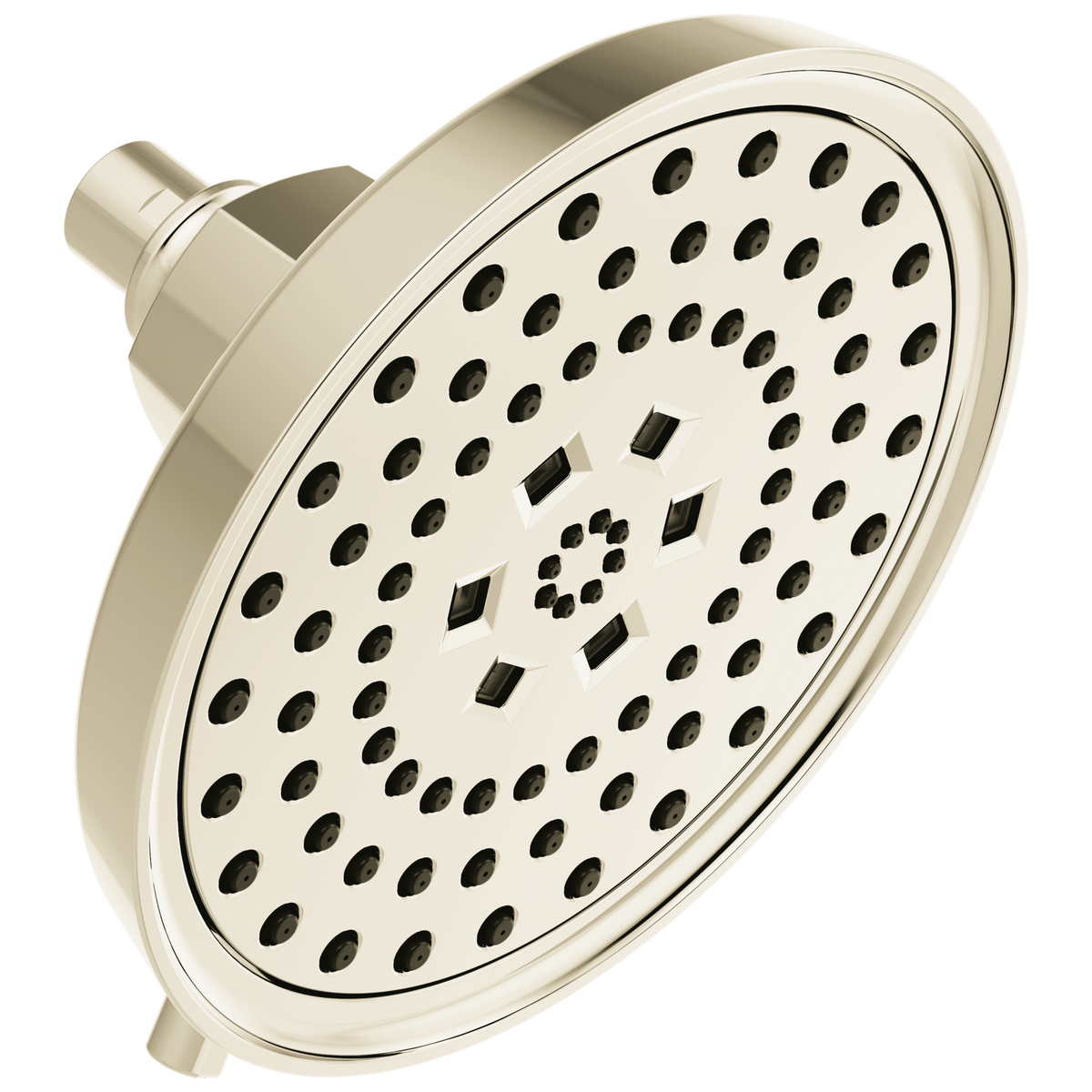 Invari 7 5/8” H2Okinetic Round Multi-Function Shower Head - 2.5 GPM - Brilliance® Polished Nickel