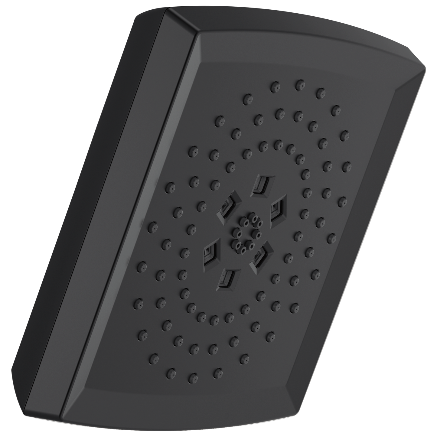 Essential Shower Series H2Okinetic Square Multi-Function Shower Head - 1.75 GPM - Matte Black