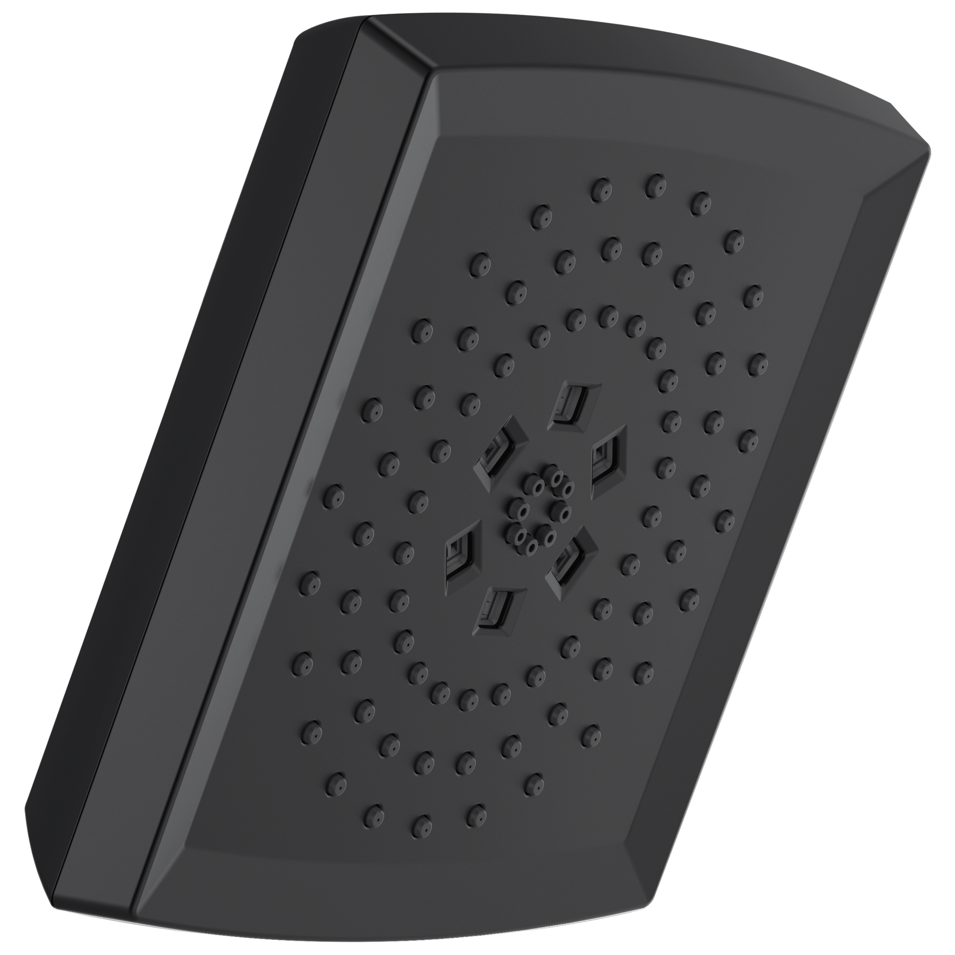 Essential Shower Series H2Okinetic Square Multi-Function Shower Head - 1.75 GPM - Matte Black