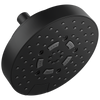 Essential Shower Series 7" Linear Round H2Okinetic Multi-Function Wall Mount Shower Head - 1.75 GPM - Matte Black