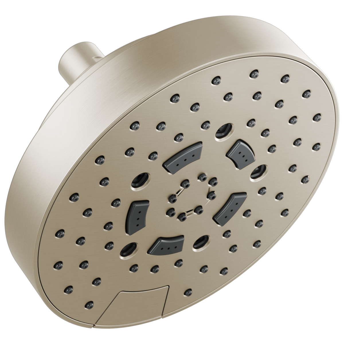 Essential Shower Series 7” Linear Round H2Okinetic Multi-Function Wall Mount Shower Head - 1.5 GPM - Brilliance® Brushed Nickel