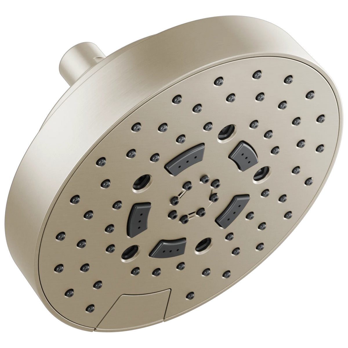 Essential Shower Series 7" Linear Round H2Okinetic Multi-Function Wall Mount Shower Head - 1.75 GPM - Brilliance® Brushed Nickel