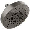 Essential Shower Series 7" Linear Round H2Okinetic Multi-Function Wall Mount Shower Head - 1.75 GPM - Brilliance® Black Onyx