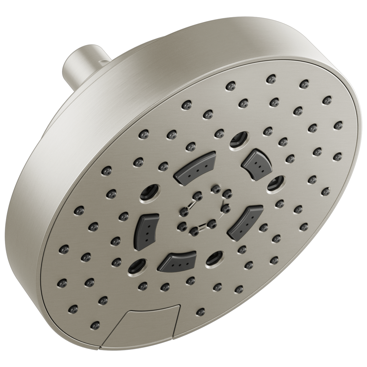 Essential Shower Series 7" Linear Round H2Okinetic Multi-Function Wall Mount Shower Head - 1.75 GPM - Brilliance® Luxe Nickel®