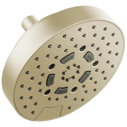 Essential Shower Series 7" Linear Round H2Okinetic Multi-Function Wall Mount Shower Head - 1.75 GPM - Brilliance® Polished Nickel