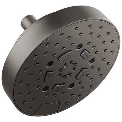 Essential Shower Series 7" Linear Round H2Okinetic Multi-Function Wall Mount Shower Head - 1.75 GPM - Brilliance® Luxe Steel®