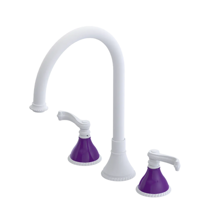 Rubinet Widespread Kitchen Set Matt White